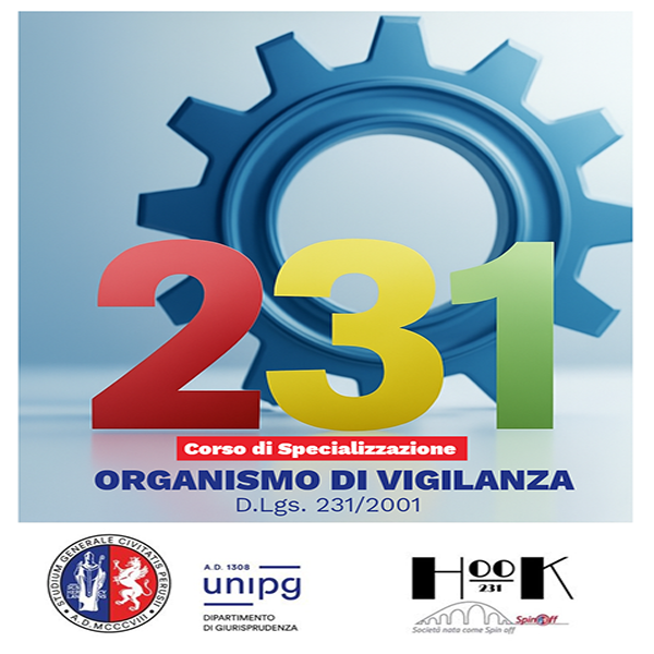 Sono aperte le iscrizioni al CORSO DI SPECIALIZZAZIONE "ORGANISMO DI VIGILANZA” 