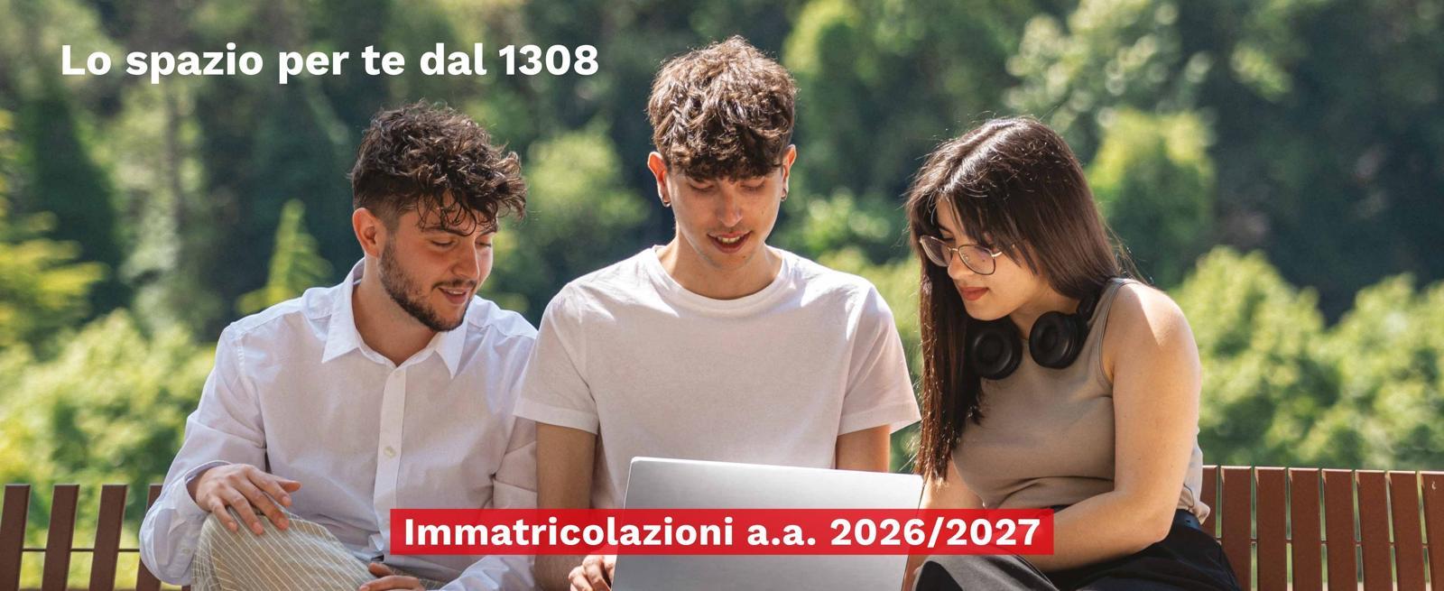 immatricolazioni 26/27